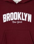 Mac & Ellie Oversize Brooklyn Hoodie, Burgundy product photo View 03 S