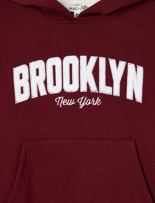 Mac & Ellie Oversize Brooklyn Hoodie, Burgundy product photo View 03 L