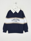Mac & Ellie 1/4 Collar Zip Pullover, Navy product photo