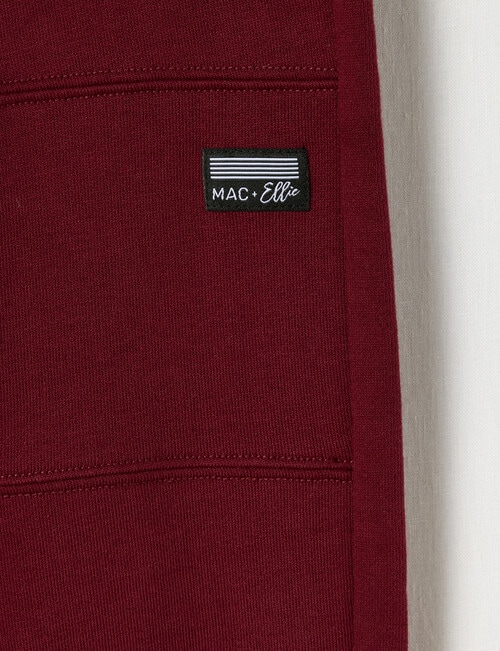 Mac & Ellie Knee Panel Trackpant, Burgundy product photo View 03 L