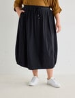 Studio Curve Drawcord Tulip Skirt, Black product photo