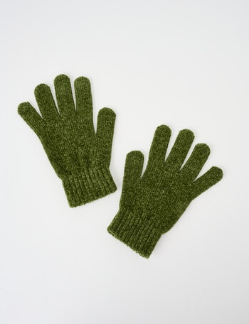 Boston + Bailey Chenille Gloves, Sea Kelp product photo