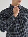 Gasoline Mini Check Long Sleeve Shirt, Dark Grey product photo View 04 S
