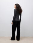 Vero Moda Ukino Knit Cardigan, Dark Grey Melange product photo View 02 S