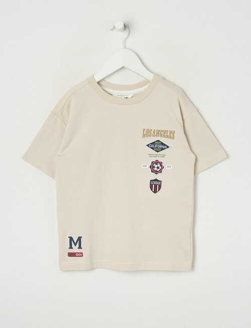 Mac & Ellie Badge Short Sleeve Tee, Stone product photo