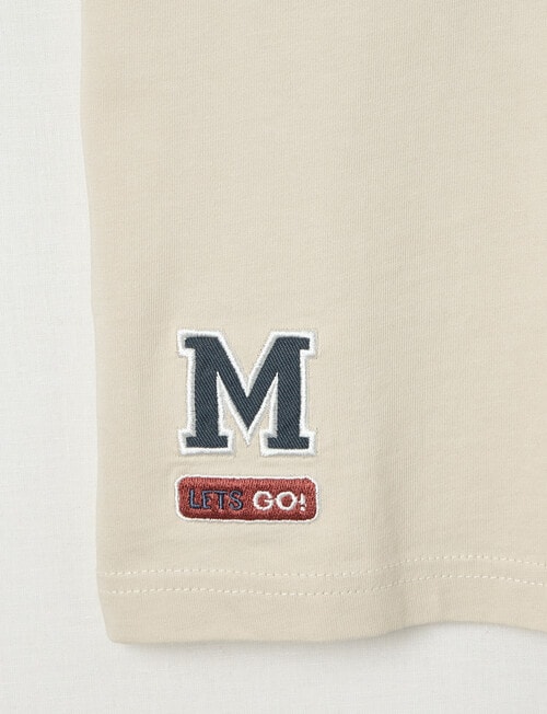 Mac & Ellie Badge Short Sleeve Tee, Stone product photo View 03 L