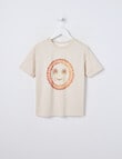 Mac & Ellie Tie Dye Sun Short Sleeve Tee, Stone product photo