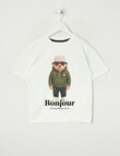 Mac & Ellie Bonjour Short Sleeve Tee, Ivory product photo