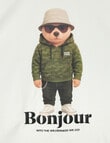 Mac & Ellie Bonjour Short Sleeve Tee, Ivory product photo View 02 S