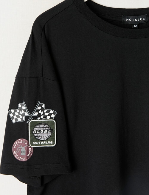 No Issue Globe Moto Short Sleeve Tee, Black product photo View 03 L