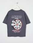 No Issue Mag Moto Short Sleeve Tee, Smoke product photo View 02 S