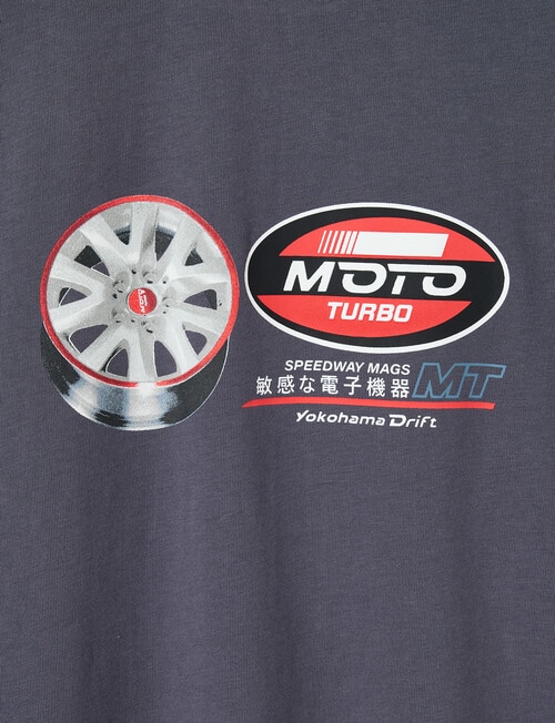 No Issue Mag Moto Short Sleeve Tee, Smoke product photo View 03 L