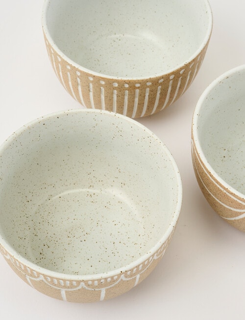 Robert Gordon Natural Entertainer Bowls, Set of 3, Natural & White product photo View 02 L