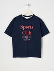 Mac & Ellie Sports Club Short Sleeve Tee, Navy product photo