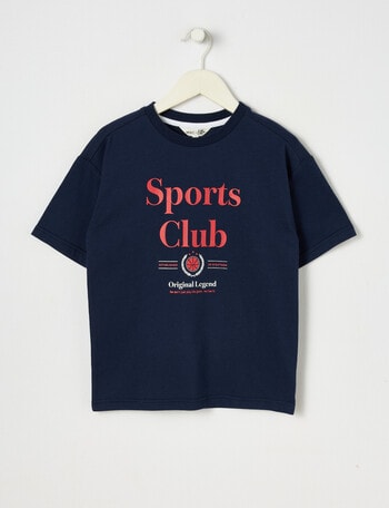 Mac & Ellie Sports Club Short Sleeve Tee, Navy product photo