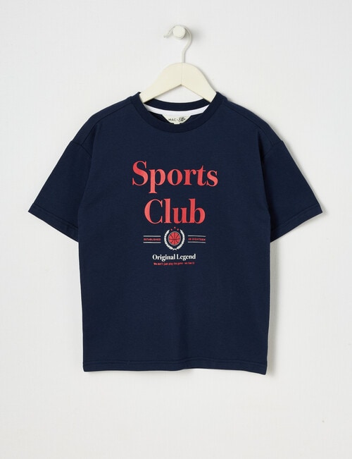 Mac & Ellie Sports Club Short Sleeve Tee, Navy product photo