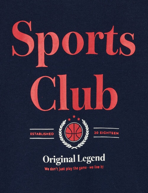 Mac & Ellie Sports Club Short Sleeve Tee, Navy product photo View 02 L