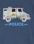 Mac & Ellie Flip Sequins Police Short Sleeve Tee, Ink product photo View 03 S