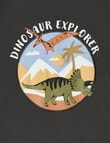 Mac & Ellie Dino Short Sleeve Tee, Charcoal product photo View 02 S