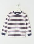 Mac & Ellie Stripe Long Sleeve Cuffed Tee, Ivory product photo