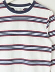 Mac & Ellie Stripe Long Sleeve Cuffed Tee, Ivory product photo View 02 S