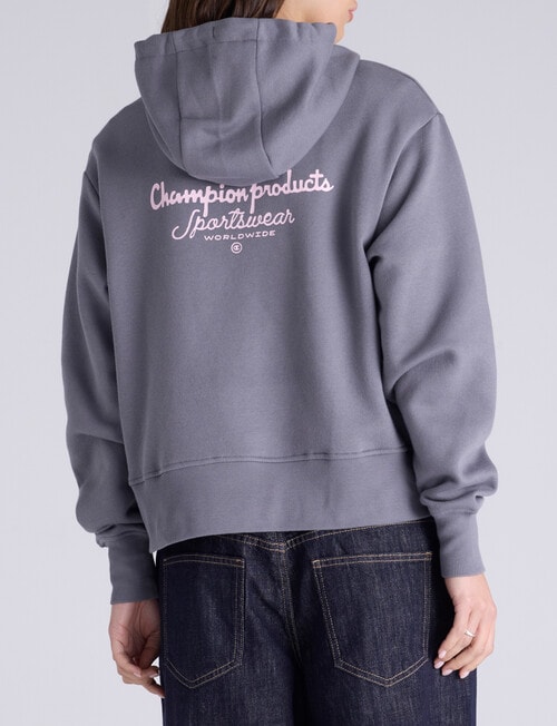 Champion Legacy Varsity Graphic Hoodie, Iron Ore Grey product photo View 03 L