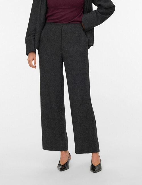 Vero Moda Thalia Long Pant, Dark Grey Melange product photo