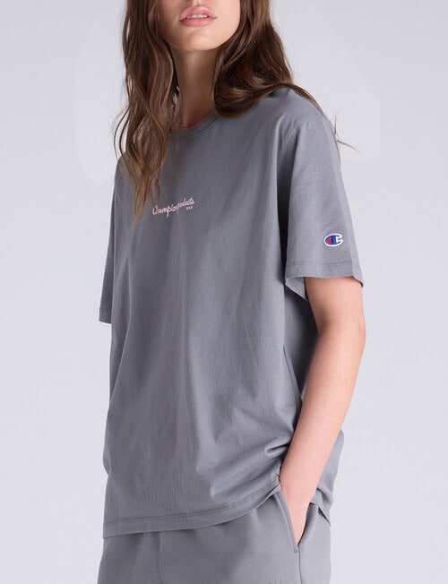 Champion Legacy Varsity Graphic Tee, Iron Ore Grey product photo View 02 L