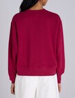 Champion Legacy Varsity Graphic Crew Pullover, Cranberry Tart product photo View 03 S
