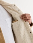 Gasoline Sherpa Cord Jacket, Sand product photo View 08 S