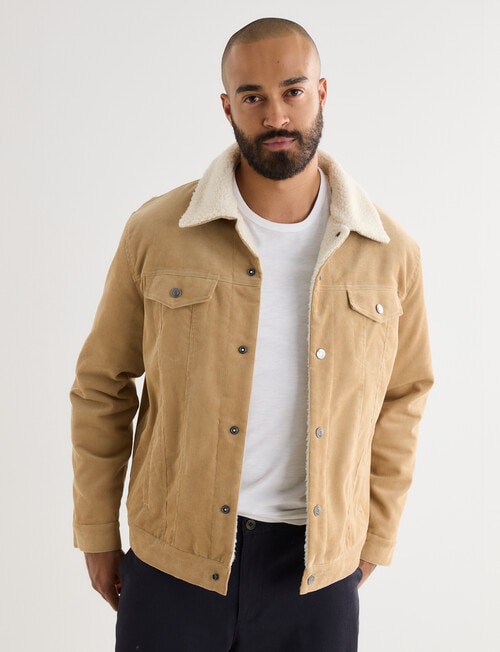 Gasoline Sherpa Cord Jacket, Sand product photo View 09 L