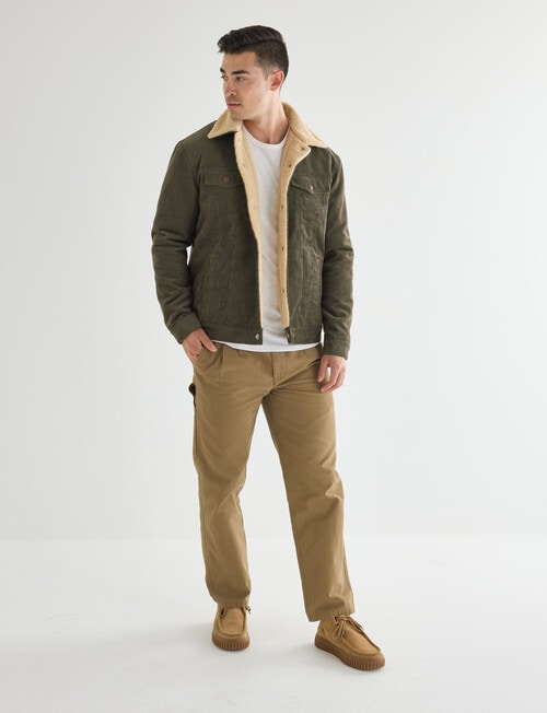 Gasoline Sherpa Cord Jacket, Khaki product photo View 03 L