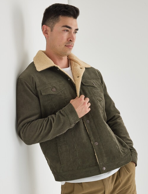 Gasoline Sherpa Cord Jacket, Khaki product photo View 06 L