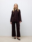 Vero Moda Long Sleeve Oversized Shirt, Chocolate Plum product photo View 04 S