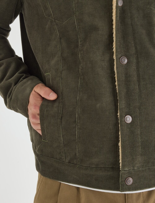 Gasoline Sherpa Cord Jacket, Khaki product photo View 05 L