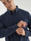 Gasoline Hatch Cotton Long Sleeve Shirt, Navy product photo View 04 S