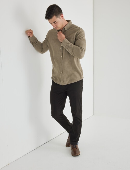 Gasoline Hatch Cotton Long Sleeve Shirt, Dark Oat product photo View 03 L