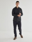 Gasoline Hatch Cotton Long Sleeve Shirt, Charcoal product photo View 03 S