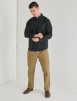 Gasoline Check Long Sleeve Shirt, Green product photo View 03 S
