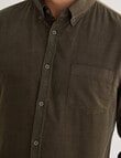 Gasoline Cord Long Sleeve Shirt, Green product photo View 04 S