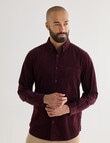 Gasoline Cord Long Sleeve Shirt, Wine product photo