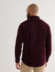 Gasoline Cord Long Sleeve Shirt, Wine product photo View 02 S