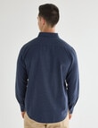 Gasoline Hatch Cotton Long Sleeve Shirt, Navy product photo View 02 S