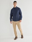 Gasoline Hatch Cotton Long Sleeve Shirt, Navy product photo View 03 S