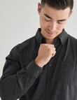 Gasoline Hatch Cotton Long Sleeve Shirt, Charcoal product photo View 04 S