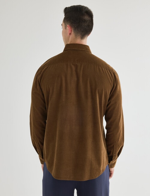 Gasoline Cord Long Sleeve Shirt, Coffee product photo View 02 L