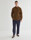 Gasoline Cord Long Sleeve Shirt, Coffee product photo View 03 S