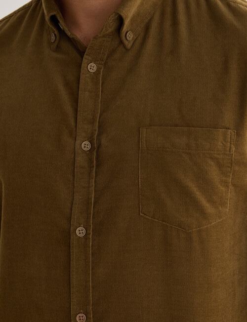 Gasoline Cord Long Sleeve Shirt, Coffee product photo View 04 L