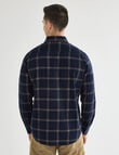 Gasoline Cord Check Long Sleeve Shirt, Navy product photo View 02 S