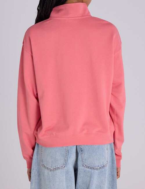 Champion Legacy Graphic Shop Quarter Zip Crew Pullover, Citrus Pink product photo View 03 L